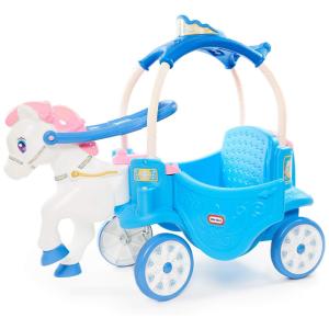 Carrinho de Passeio Infantil Carruagem da Princesa para Crianças de 2 a 5 Anos, LITTLE TIKES 650970M, Azul