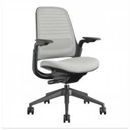 Cadeira de Escritório Ergonômica Giratória com Encosto Médio, STEELCASE 435A00 5T20 5S24 6205 4ARM LUM CC, Cinza
