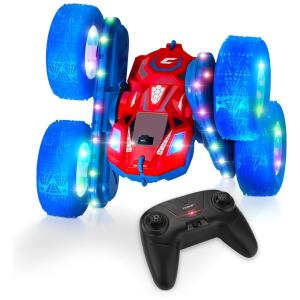 Carrinho de Controle Remoto 360 de Rotação com Luz LED, Off Road, FORCE1, Vermelho