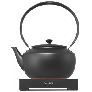 Chaleira elétrica BALMUDA MoonKettle preta 0,9L com controle de temperatura, função manter aquecido e bico de precisão, 110V