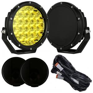 Farol de Milha LED Âmbar 210W 32000 Lúmens Off Road a Prova d Água IP69 para Carros e Picapes, BIGLION.X