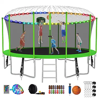 Trampolim redondo SKYUP verde com