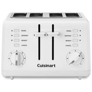 Torradeira Elétrica Cuisinart Compacta, 4 Fatias, 7 Configurações, Branco 110V