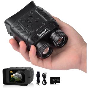 Night Binóculos Digital HD Infravermelho, 32GB, Zoom 8X, 1080p, Alcance 300M