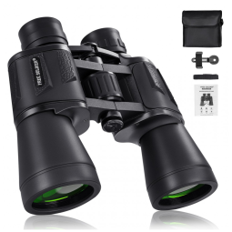 Binóculos 20x50 com Adaptador para Smartphone, Visão 914 Metros, FREE SOLDIER, Preto