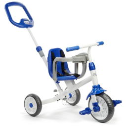 Triciclo Reclinável Infantil 3 em 1 para Passeio com 3 Estágios Adaptável ao Crescimento, LITTLE TIKES 642784C, Azul