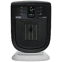 Aquecedor Elétrico Ceramic Compact Heater, Digital, 110V 1500W, DELONGHI DCH5915ER, Preto