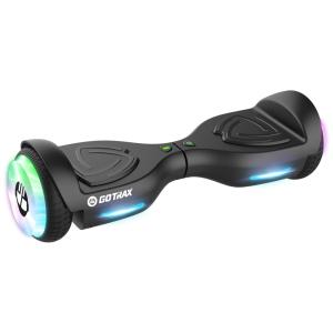 Hoverboard Elétrico com Autoequilíbrio, Velocidade Máxima 9 km, h, Farol LED, 250W, Gotrax, Preto