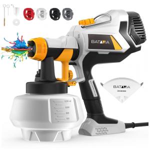 Pistola de Pintura Pulverizadora 1.2L com 4 Tamanhos de Pontas, 700W, BATAVIA BSG0082 US, Cinza
