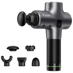 Massageador Pistola Elétrico Profissional Sem Fio 4 Acessórios 3 Velocidades Ultra Silenciosa, WESTFY, Vermelho