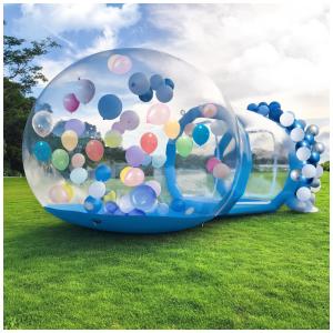 Casa Inflável de Bolha em Formato de Cúpula para Crianças e Adultos, Casa de Bolha em PVC Transparente com Túnel, Ventilador de Ar, Gaonala
