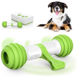 Brinquedo Interativo Automático para Cães, Osso Inteligente, PETGEEK FBM K90759DSKIS, Verde