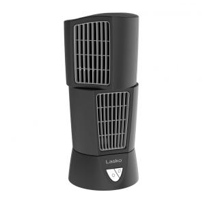 Ventilador de Torre de Mesa Platinum Oscilante,3 Velocidades, Compacto, Portátil com Alça para Escritório, Quarto e Cozinha, Preto
