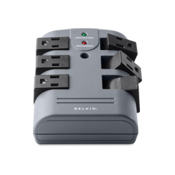 Protetor Contra Picos de Energia e Raios 1080 Watts com 6 Portas CA Giratórias, 110v, BELKIN BP106000, Cinza