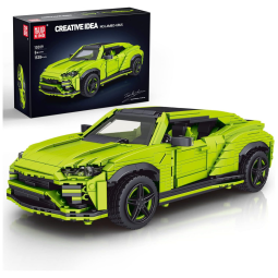 Kit de Construção Carro Lamborghini Urus com 1538 Peças para Crianças Acima de 8 Anos, Mold King, Verde