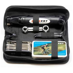 Bomba de Piso Ergonômica para Bicicleta com Medidor e Válvula Inteligente 120 PSI e com Kit Reparo, KITBEST, Preto