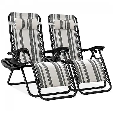 Conjunto de 2 Cadeiras Reclináveis