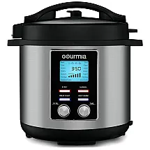 Panela de Pressão Elétrica Gourmia GPC855, Digital, Display LCD, Aço Inoxidável, Preto com Prata 110V