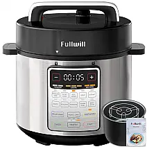 Panela de Pressão Elétrica Fullwill Uni 6 litros, 9 em 1 Multiuso, Faz Arroz, Iogurte, Bolo, Cozinha a Vapor, Aquece Comida, Prepara Sopas -