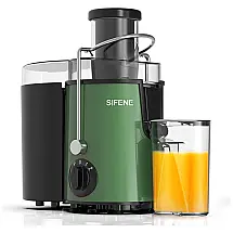 Centrifuga de Frutas e Vegetais com 3 Velocidades, Aço Inoxidável, 110V 500W, SiFENE, Verde