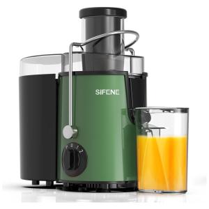 Centrifuga de Frutas e Vegetais com 3 Velocidades, Aço Inoxidável, 110V 500W, SiFENE, Verde