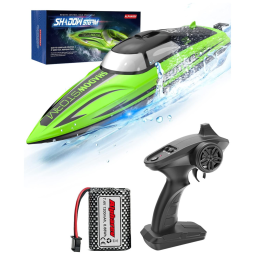 AlphaRev R208 Lancha de Controle Remoto p, Adultos Até 32 KM, H, Recarregável, Verde