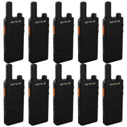 Rádio Comunicador Walkie Talkie Retevis RT22P, Nova Versão RT22(2.0), Portátil, Rádio FRS de 2 Vias, Bateria 1620mAh, Ideal para Comércio