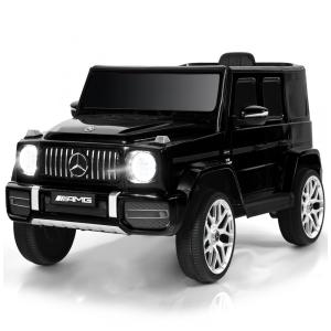 Carro Eletrico Infantil Mercedes Benz G63 a Bateria 12V 1 Assento com 2 Velocidades, OLAKIDS, Preto