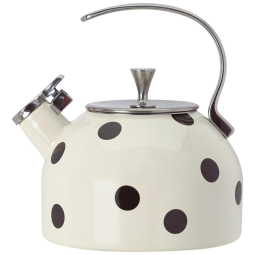 Chaleira de Água com Apito, Capacidade 2.3L, Aço Inoxidável, Branca, KATE SPADE NEW YORK 856751, Branco
