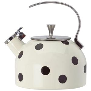 Chaleira de Água com Apito, Capacidade 2.3L, Aço Inoxidável, Branca, KATE SPADE NEW YORK 856751, Branco