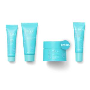 Kit Skincare Completo Suave e Revitalizante com Necessarie, 4 Produtos, TULA, Azul