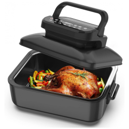 Fritadeira Elétrica AirFryer com Painel Digital e Desligamento Automático, 110v, GEEK CHEF, Preto