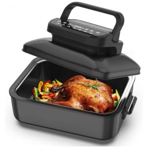 Fritadeira Elétrica AirFryer com Painel Digital e Desligamento Automático, 110v, GEEK CHEF, Preto