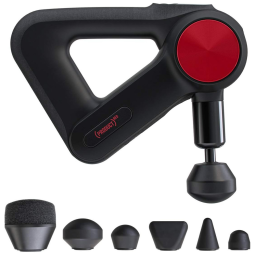 Massageador Pistola Elétrico Profissional Sem Fio 6 Acessórios, THERAGUN, Preto