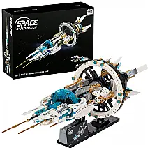 Kit Estação Espacial Interstellar STEM UNCLE BRICK com Motor e Iluminação para Montagem de Nave Espacial com 1144 Peças