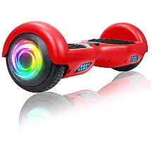 Hoverboard com Luzes Coloridas e Auto equilíbrio para Crianças e Adultos, 110V, SISIGAD, Vermelho