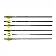 Setas para Balestra Excalibur Quill 16,5" Carbono Pretas Vanes Offset 250 Grãos