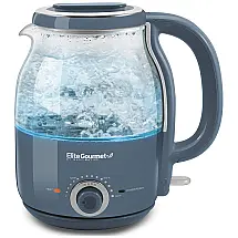 Chaleira Elétrica 1.2L com Desligamento Automático e Controle de Temperatura, 110v, ELITE GOURMET EKT1220DB, Azul