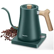 Chaleira Elétrica Fabuletta 1L em Aço Inoxidável com Controle de Temperatura, 110V, Verde