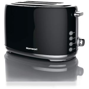 Torradeira 2 Fatias, Aço Inoxidável, 900W, 110v, HOMEART 2 Slice, Preto