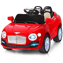 Costzon Carro, Carrinho Elétrico 1 Assento, 12V, c, Controle Remoto, Vel 3 km, h, Idade 3, Vermelho