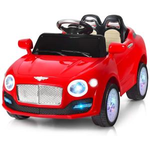 Costzon Carro, Carrinho Elétrico 1 Assento, 12V, c, Controle Remoto, Vel 3 km, h, Idade 3, Vermelho