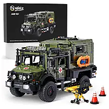 Kit de Construção Carro de Emergência Militar com 3850 Peças, Nifeliz, Verde