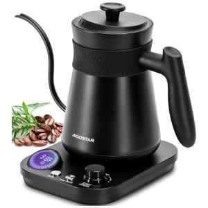 Chaleira Elétrica 800mL Pescoço de Ganso com Controle de Temperatura, Aquecimento Rápido, 5 Predefinições e Desligamento Automático