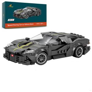 Kit de Construção Carro de Corrida Bugatti La Voiture de com 339 Peças, JMBricklayer, Preto