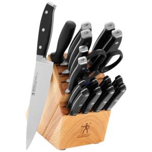 Conjunto de Facas em Aço Inoxidável com Bloco de Bancada, 18 Peças, HENCKELS 16934 000, Preto