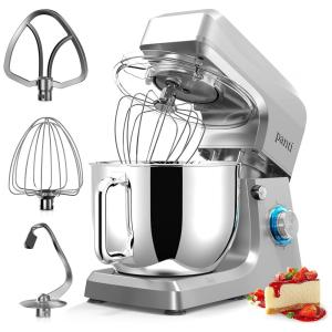 Batedeira Planetária Elétrica 8L com 6 Velocidades Aço Inoxidável 660W, 110v, PANTI SM 1511X, Prateado