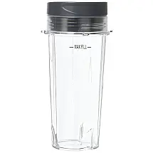 Conjunto de 2 16 onças. Copos de dose única com tampas para liquidificador BL660 Pro, NINJA XWP002CS, Preto