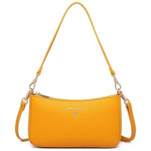 Bolsa Feminina de Ombro, Couro sintético, Amarela, AMELIE GALANTI, Amarelo