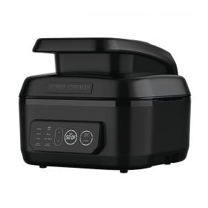 Churrasqueira Elétrica Grill Interno 7 em 1 com Tecnologia Air Fryer, 110V George Foreman MCAFD800D, Preta